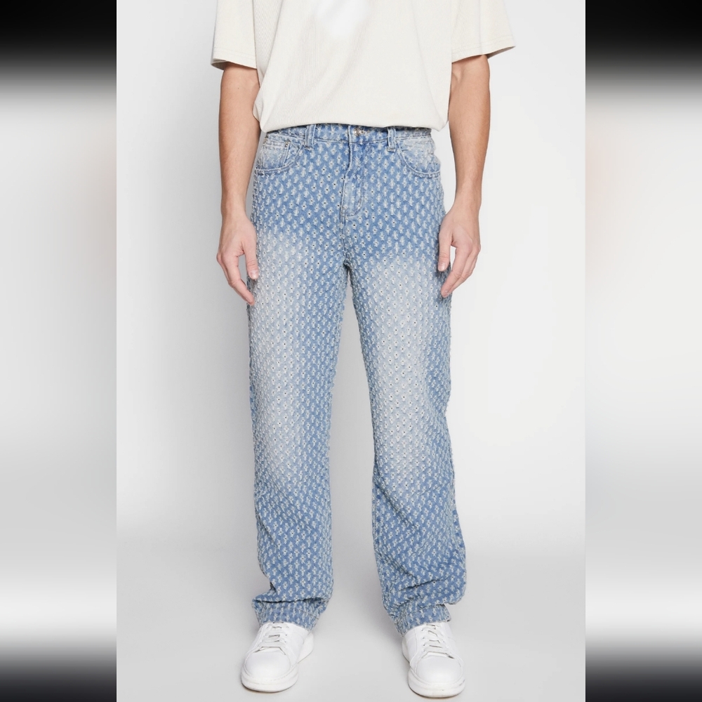 Jaded London Light Blue Distressed Jeans !
